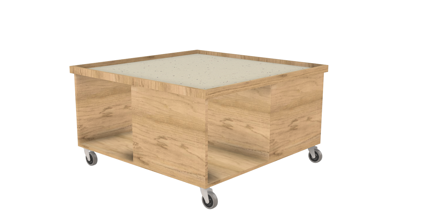 Cubo - Legebord på hjul flere størrelser