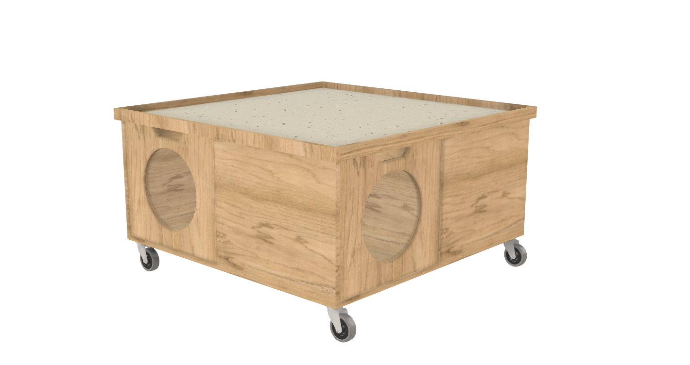 Cubo - Legebord på hjul flere størrelser