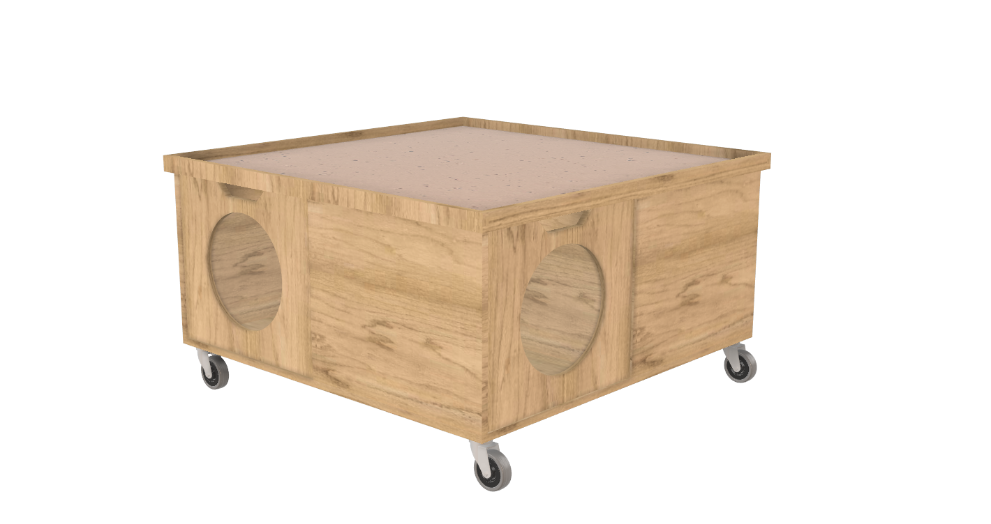Cubo - Legebord på hjul flere størrelser