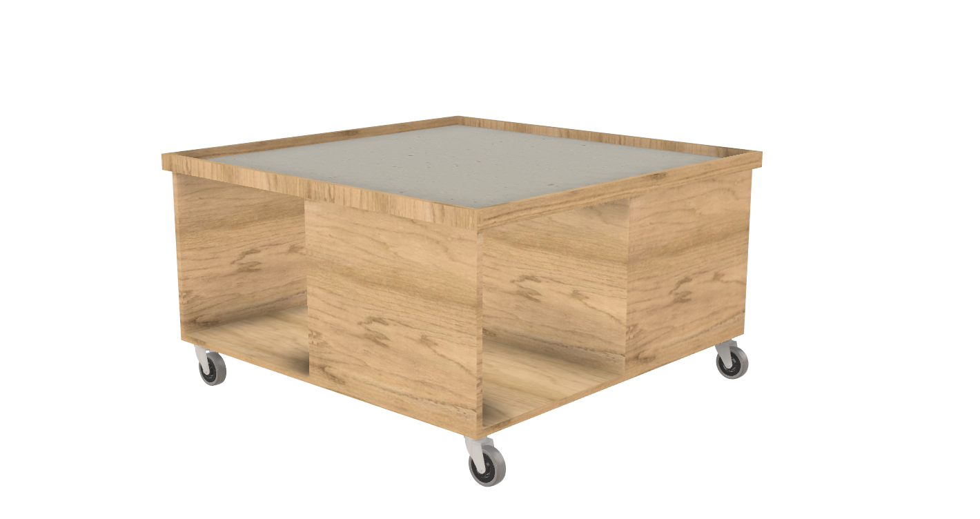 Cubo - Legebord på hjul flere størrelser
