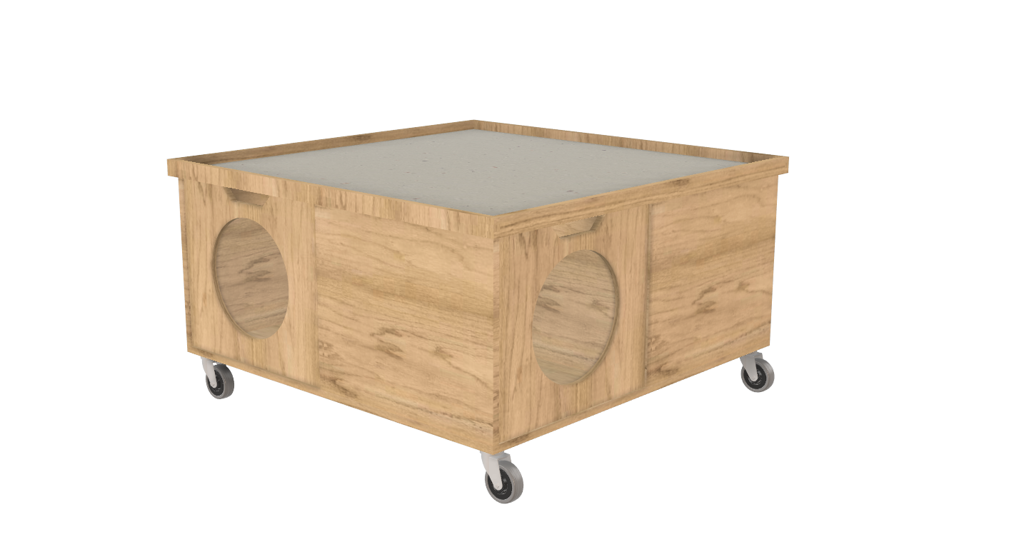Cubo - Legebord på hjul flere størrelser