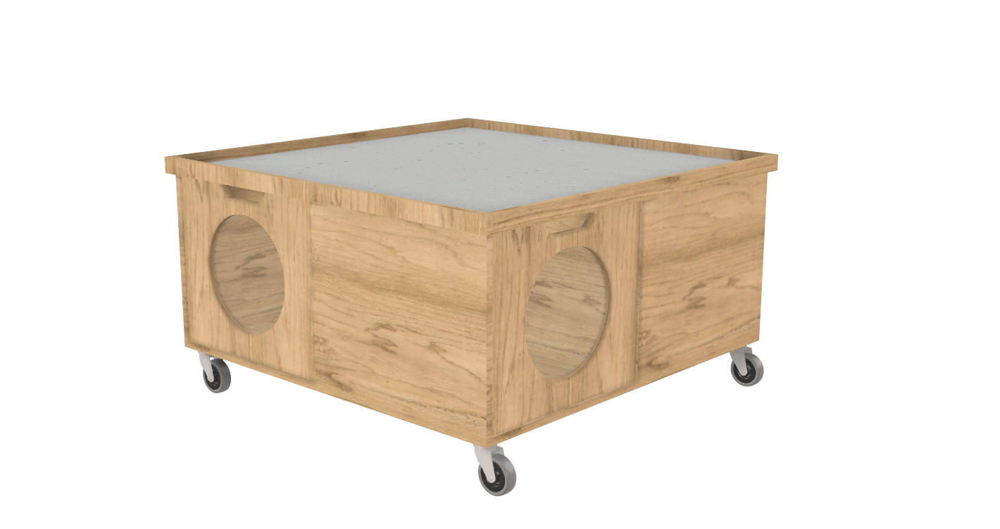 Cubo - Legebord på hjul flere størrelser