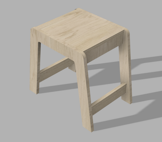 Luna - Taburet lakeret